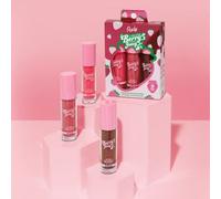 Rude Cosmetics - Berry Juicy Lip Gloss Trio Set - 2 Types Flirty / Dazzle Me / Cocoa Kisses - 4g x 3pcs
