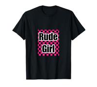 Rude Girl Checkerboard Ska Punk - Diseño Retro de Estilo Urbano Camiseta