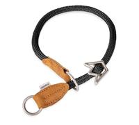 Rudelkönig Collar antitirones Perro Emma - Elegante Collar adiestramiento Perros de Cuero y Nailon - ø 12mm