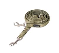 Rudelkönig Correa Perro Bella - 2,30m de Longitud - Correa Perro adiestramiento Ajustable para Perros medianos y Grandes - Correa para Perros en Color Caqui