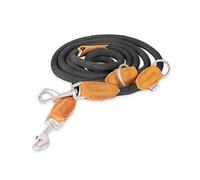 Rudelkönig Correa Perro Emma 2,30m en Negro - Correa adiestramiento Perro Multifunctional - Correa Perro adiestramiento Ajustable y Resistente