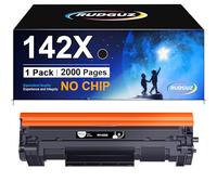 RUDGUZ Tóner 142X W1420X 142A W1420A (2000 páginas) Compatible con HP 142A Toner 142X W1420X W1420A para HP Laserjet MFP M140w Toner M110 M110w M139 M140 (Negro, 1 Paquete, sin Chip)