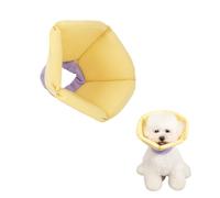 RUDHSJNJK Cono suave para gato, collar de recuperación ajustable después de la cirugía, cono de vergüenza alternativa para gatos, gatitos y cachorros, amarillo, S