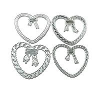 Rudiaoa 1 juego de 4 troqueles de corte de metal con forma de corazón de amor, para álbumes de recortes, herramienta de grabado en relieve, troqueles de papel, tarjetas, álbumes, plantillas, moldes