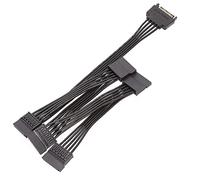 Rudiaoa 15 Pin Sata Power Extension Cable 1 Male To 5 Female For 15Pin Sata Hard Drives Host Connector Splitter