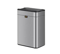 Rudiaoa 15L Stainless Steel Smartly Trash Bin Waste with 1200mAh Battery Trash Can Quiet Operates For Home Offices Space Steel Garbage