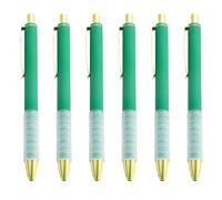 Rudiaoa 6 bolígrafos retráctiles de 1,0 mm, suministros de oficina, bolígrafos de escritura suave para escuela creativa y suave