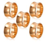 Rudiaoa Anillos De Servilleta Metal con Acabado Vasos Redondos Decoraciones Comedor Navideñas Diseñadas para Organización Y Decoración Vajilla Resistentes Clips Servilleta Redondos Pulidos