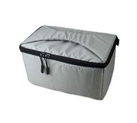 Rudiaoa Bolsa de nailon de gran capacidad para almacenamiento de cámara, funda para cámara réflex digital y fotografía, gris claro