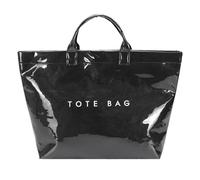 Rudiaoa Bolsa de PVC de gran capacidad con asa superior para mujer con elegante bolso de mano de papel kraft para oficina y uso diario, Silver, As shown in the picture error 13cm