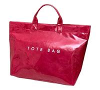 Rudiaoa Bolsa de PVC de gran capacidad con asa superior para mujer con elegante bolso de mano de papel kraft para oficina y uso diario, estilo 1, As shown in the picture error 13cm