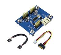 Rudiaoa Cable de extensión divisor de cabecera USB 2.0, doble puerto de 9 pines, conexión simultánea del dispositivo, no necesita placas base de controlador, expansor de puerto USB