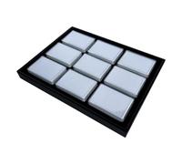 Rudiaoa Caja Apilable De PU Resistente a Los Arañazos Para Vitrinas De Joyería Por Menor Bandeja De Exposición De Joyería Minimalista