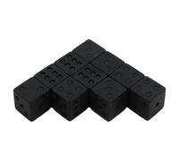 Rudiaoa Centro 10 Mm Juego Juego 10 Paquetes Cubos Dices 16 Mm con Puntos Grandes para Niños Acrílicos 6 Lados Educativos Establecidos
