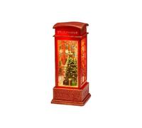 Rudiaoa Christmas Snowflake Phone Booth Crystals Lamp Plastic Holiday Decoration For Family Celebration Setups Plastic Christmas Tree Toppers Decoration