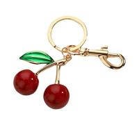 Rudiaoa Colgante único de cerezas de resina con diseños de leopardo para mujeres de moda y coleccionistas de accesorios, Height 9.5CM*Width 5CM, Resina y aleación