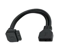 Rudiaoa Compatible De Par En Par con Los Contactos del Oro Codo 19/20Pin Cable Extensión La Caja La PC USB3.0 Los 25cm 90°