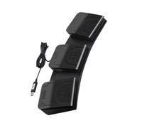 Rudiaoa Controlador De Pie USB 3 Pedales con Diseño Ergonómico Operaciones Máquina Multimedia Y Fábrica Macros Controlador Interruptores Pie para Juegos PC