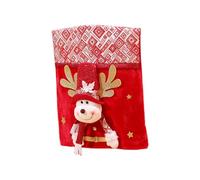 Rudiaoa Funda de asiento de tela suave con diseño de muñeco de nieve de Papá Noel, diseño de cambio rápido para Navidad, hogar, oficina, estilo reutilizable, protector de silla de festival