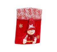 Rudiaoa Funda de asiento de tela suave con diseño de muñeco de nieve de Papá Noel, diseño de cambio rápido para Navidad, hogar, oficina, estilo reutilizable, protector de silla de festival