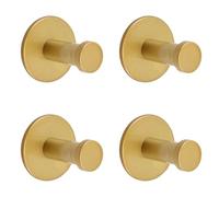 Rudiaoa Gancho De Metal para Abrigos Colgador De Toallas Montado En La Pared Hardware De Metal Individual De Acero Inoxidable Batas De Acero Inoxidable Montadas 4 Uds.