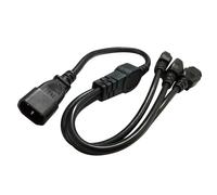 Rudiaoa IEC320 C14 A Triple C13 Cable Cable Alimentación Cable Adaptador Cable Extensión Conectores Masculinos para Femeninas para Enchufe PDUS UPS