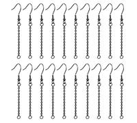 Rudiaoa Jewelry Making Findings 20 Pcs Stainless Steel Earring Hooks with Connector Dangle Wires Accessories Wire Connectors