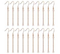 Rudiaoa Jewelry Making Findings 20 Pcs Stainless Steel Earring Hooks with Connector Dangle Wires Accessories Wire Connectors