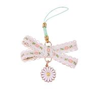 Rudiaoa Llavero De Flor Margarita Pequeña Llaveros Cinta Campana Adornos Para Bolso Mujer Colgantes Teléfono Regalo Cumpleaños Niñas Llavero Margarita Mochila