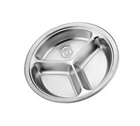 Rudiaoa para Servir De Acero Inoxidable 3 Secciones Apto Lavavajillas Resistente A La Oxidación Servir Forma Redonda Utensilios Cocina Acero Inoxidable