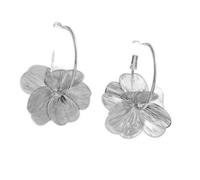 Rudiaoa Pendientes colgantes de flores geométricas vintage para mujer, anillos colgantes de moda, joyería para fiesta, Length 5.2cm, width 3.7cm, Metal