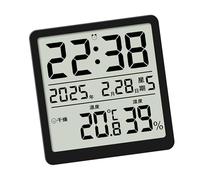 Rudiaoa Reloj Despertador De Escritorio De Pared LCD Multifuncional con Fecha Temperatura Humedad Pantalla Minimalista Magnético Digital Magnético con Pantalla LCD