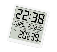 Rudiaoa Reloj Despertador De Escritorio De Pared LCD Multifuncional con Fecha Temperatura Humedad Pantalla Minimalista Magnético Digital Magnético con Pantalla LCD