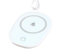 Rudiaoa Tazas de café calentadoras, almohadilla calefactora para escritorio, placa eléctrica para bebidas, temperatura constante de 55 ℃, para agua, leche, USB, oficina, viaje, enchufe de apagado