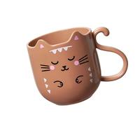 Rudiaoa Vaso para Enjuague Bucal Engrosado Soporte Cepillo De Dientes con Base Antideslizante Amantes Los Gatitos Lavado Dibujos Animados Enjuague Bucal Apto Viajes