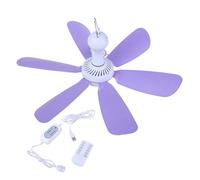 Rudiaoa Ventilador colgante portátil de 4 velocidades de 45 cm de diámetro, sistema de refrigeración alimentado por USB, con temporizadores de 12 horas, controles remotos para dormitorio, oficina