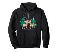 Rudolph and Clarice Fawn'd of You Mistletoe Retro Christmas Sudadera con Capucha