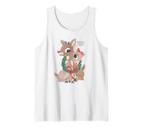 Rudolph and Clarice Holiday Wreath Vintage Christmas Camiseta sin Mangas