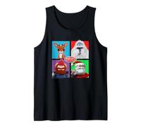 Rudolph and Friends Pop Art Portraits Retro Christmas Camiseta sin Mangas