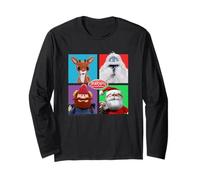 Rudolph and Friends Pop Art Portraits Retro Christmas Manga Larga
