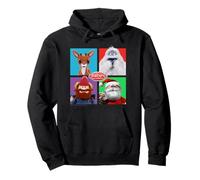 Rudolph and Friends Pop Art Portraits Retro Christmas Sudadera con Capucha