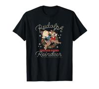 Rudolph and Hermey Country Western Rodeo Vintage Christmas Camiseta