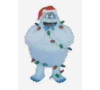 Rudolph - Decoración navideña de Doble Cara con diseño de Reno con Nariz roja (19 cm de Altura)