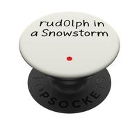 Rudolph En Una Navidad Tormenta De Nieve Y Rudolph Divertido PopSockets PopGrip Adhesivo