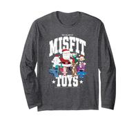 Rudolph Island of Misfit Toys Varsity Style Retro Christmas Manga Larga