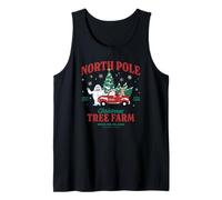 Rudolph North Pole Christmas Tree Farm Vintage Christmas Camiseta sin Mangas