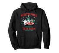 Rudolph North Pole Christmas Tree Farm Vintage Christmas Sudadera con Capucha