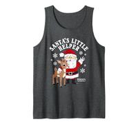 Rudolph Santa's Little Helper Vintage Christmas Cartoon Camiseta sin Mangas