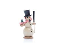 Rudolphs Schatzkiste Fumador Muñeco de Nieve Natural Altura 16cm Nuevo Figura de Humo Figura Humeante Fumadores Erzgebirge