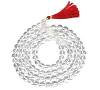 RUDRAKI Mala de cristal original de 8 mm para Japón, aspecto religioso y moderno juntos con Japa - Transparente, Free Size, Vidrio, No es una piedra preciosa